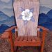 Wooden Grain Columbine Flower Adirondack Snowboard chair