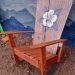 Wooden Grain Columbine Flower Adirondack Snowboard chair