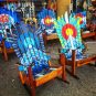 Assorted Painted Adirondack Ski Chairs