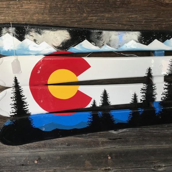 Colorado Mountain Mural Ski Wall Art