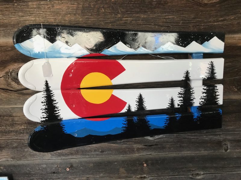 Colorado Mountain Mural Ski Wall Art