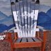 Monochromatic Colorado Mountain Adirondack ski chair