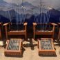 Set of Adirondack golf club chairs and ottomans