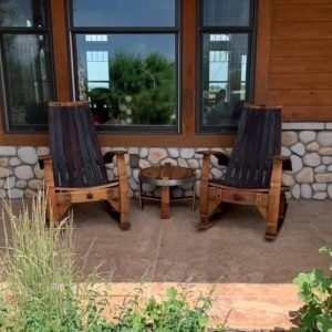 Set of whiskey barrel chairs