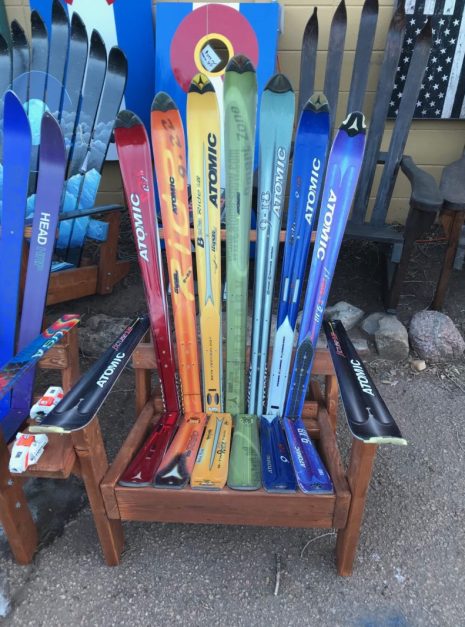 Adirondack Ski Chair with Rainbow Colors