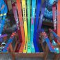 Adirondack Ski Chair with Rainbow Colors