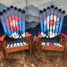 Colorado Sasquatch Bigfoot Adirondack Ski Chairs