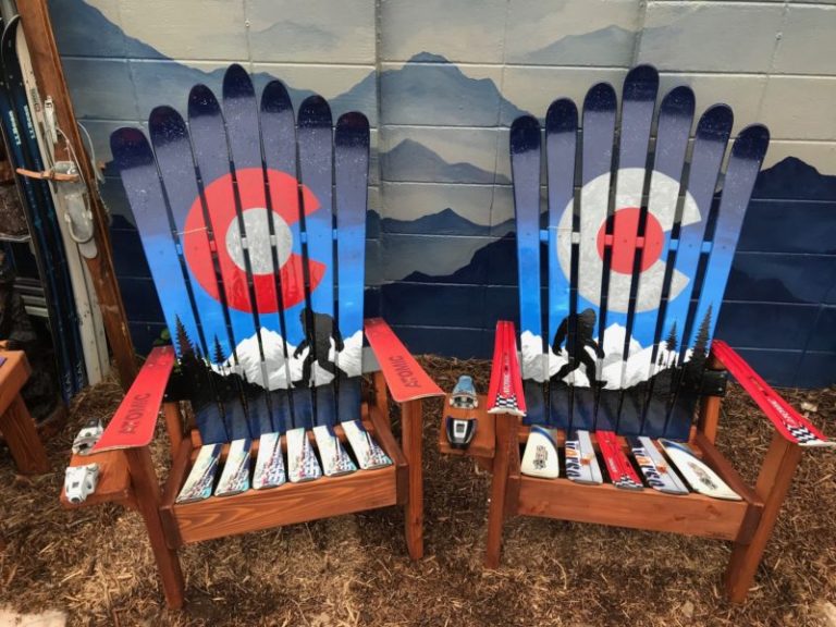 Colorado Sasquatch Adirondack Ski Chairs – Set of 2