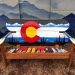 Colorado Flag Adirondack Snowboard Bench