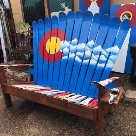 Colorado Mountain Adirondack Ski Bench
