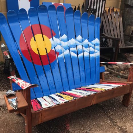 Colorado Mountain Adirondack Ski Bench