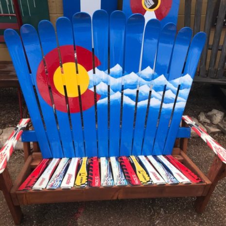 Colorado Mountain Adirondack Ski Bench
