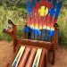 Bear sunset silhouette Adirondack hybrid ski/snowboard chairs