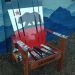 California Flag Adirondack Ski Chair Variation