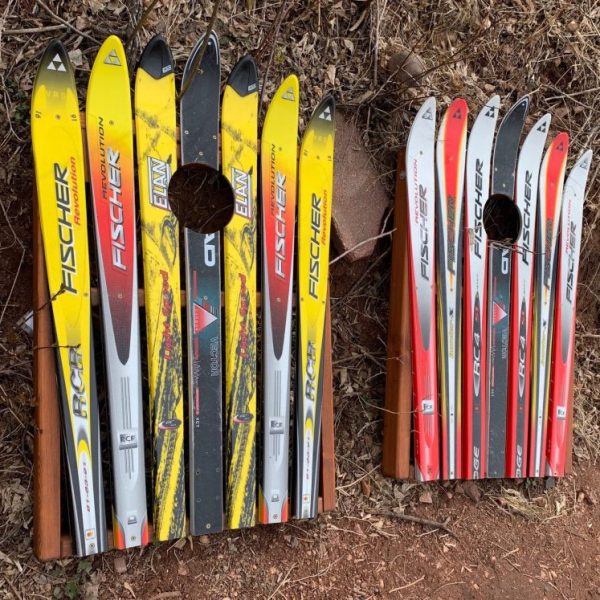 Cross country ski cornhole board