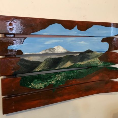 Garden of the Gods & Pikes Peak Hand Painted Ski Wall Art