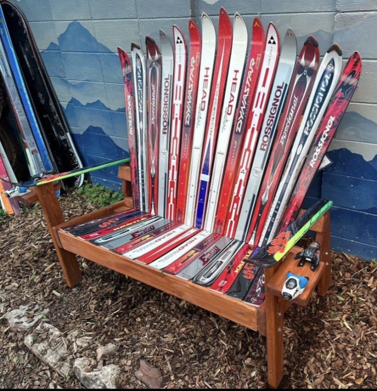 Original Ski Art Bench