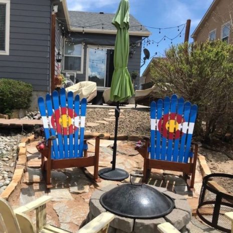 IMG_5986-e1582090750327 Set of 2 Colorado Flag Adirondack Ski Chairs