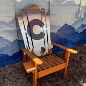 Brown Bigfoot Adirondack ski chair