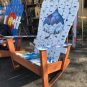 Aspen night sky rocker mural adirondack ski rocking chair