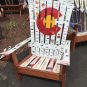 Aspen falling leaves Colorado flag adirondack ski chair