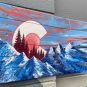 Red/blue Colorado mountains ski wall art