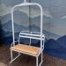 Repurposed metal ski lift bench