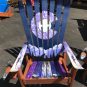 Marbled Purple Colorado Flag Mama Fox & Cub & Moon Adirondack Ski Chair