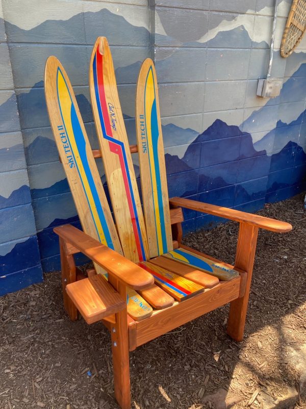 Antique Wooden Waterski Chair, Water Ski Lakehouse Chairs Colorado