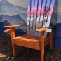 Hand painted Labrador ski chair rocker