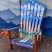 Colorado Flag Red Rock Mountains Ski Chair