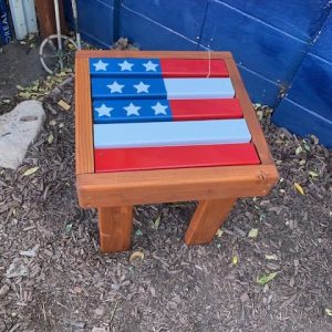American Flag Side Table