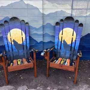 Wolf & the Moon Adirondack Ski Chairs