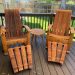 Rustic repurposed wine barrel furniture set