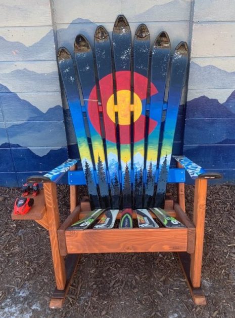 Northern Lights Colorado Ski Rocking Chair