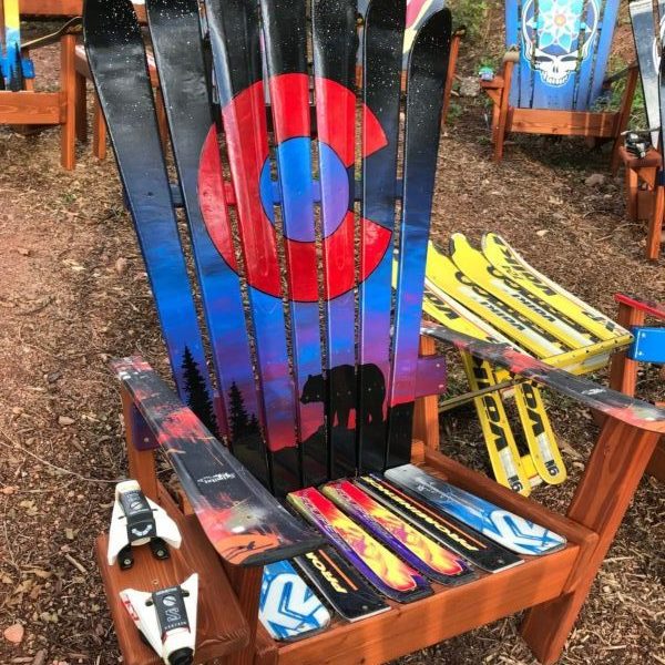 Colorado Flag Northern Lights Bear chair