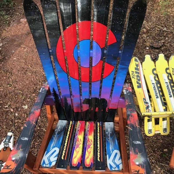 Colorado Flag Northern Lights Bear chair