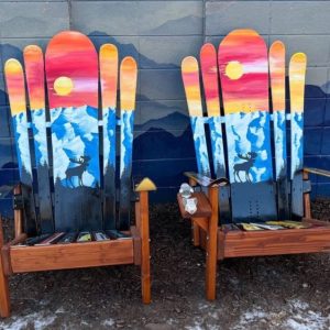 Moose Sunset Hybrid Ski Snowboard Chair Set