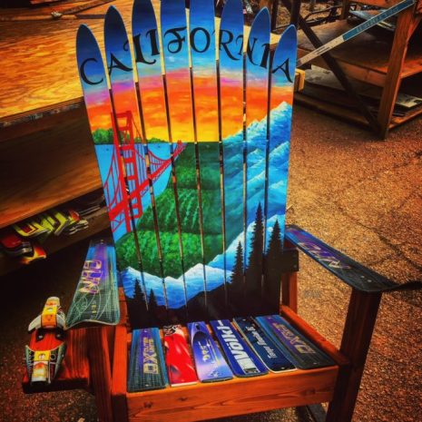 California Napa San Fran Tahoe Mural Adirondack Ski Chair