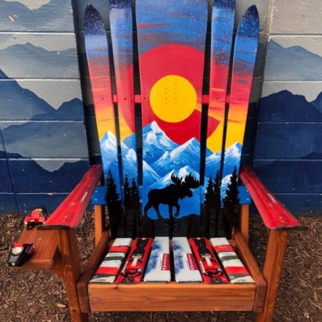 Moose and Sunset Adirondack Hybrid Ski and Snowboard Chair