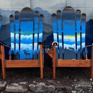 Cloudy Night Sky Hybrid Ski Snowboard Chairs