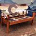 Brown sasquatch Adirondack snowboard bench