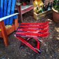 Repurposed Skis Side Table - Red