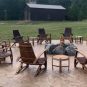 Set of 8 whiskey barrel chairs