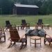 Set of 8 whiskey barrel chairs