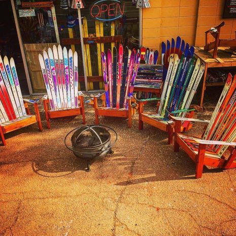 groupunpaintedchairs Unpainted Adirondack Ski Chairs
