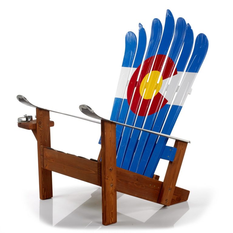 Colorado Flag Chair with Customizable Base