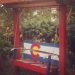 Colorado Flag Repurposed Hand Painted Mountain Mural Adirondack Snowboard Bench Hanging Swing