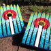Colorado Flag Sun Burst Corn Hole Ski Boards