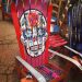 Hand painted red sugar skull adirondack chair